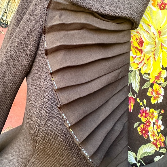 CLEARANCE -- Black St John’s Evening Jacket with Chiffon and Sparkle! - Picture 2 of 5